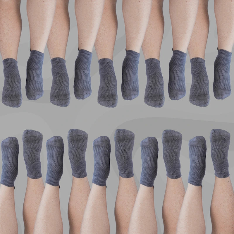 Ankle Compression Socks Grey Bamboo