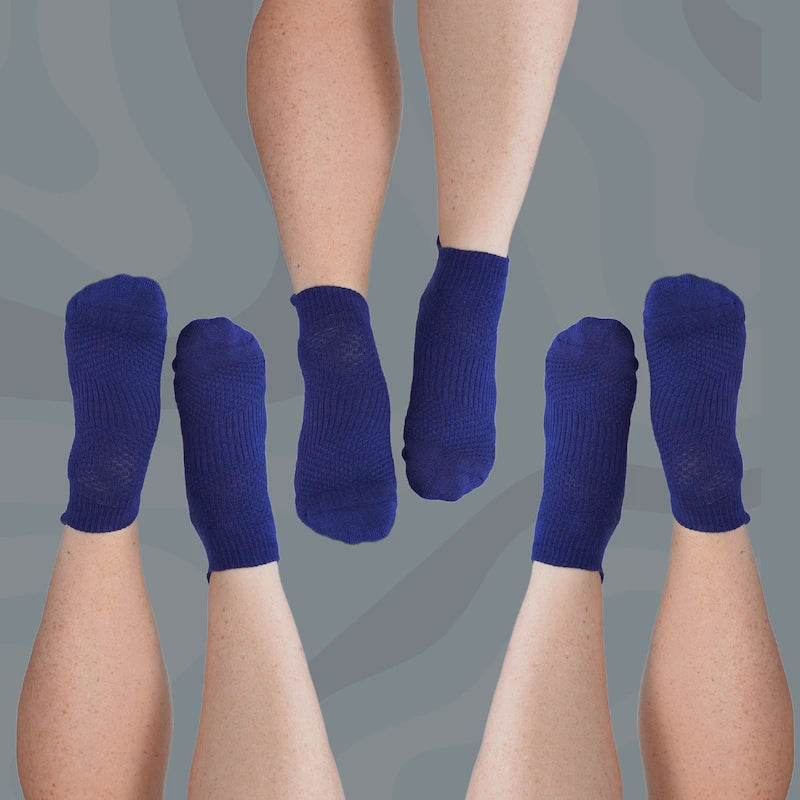 Ankle Compression Socks Navy Bamboo