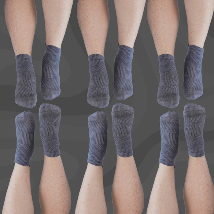 Ankle Compression Socks Grey Bamboo