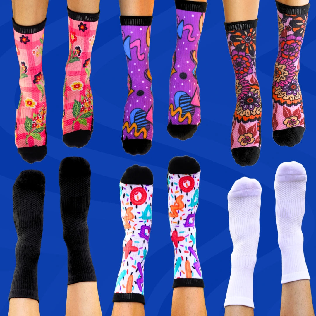 Crew Compression Socks 6 Pack Bamboo