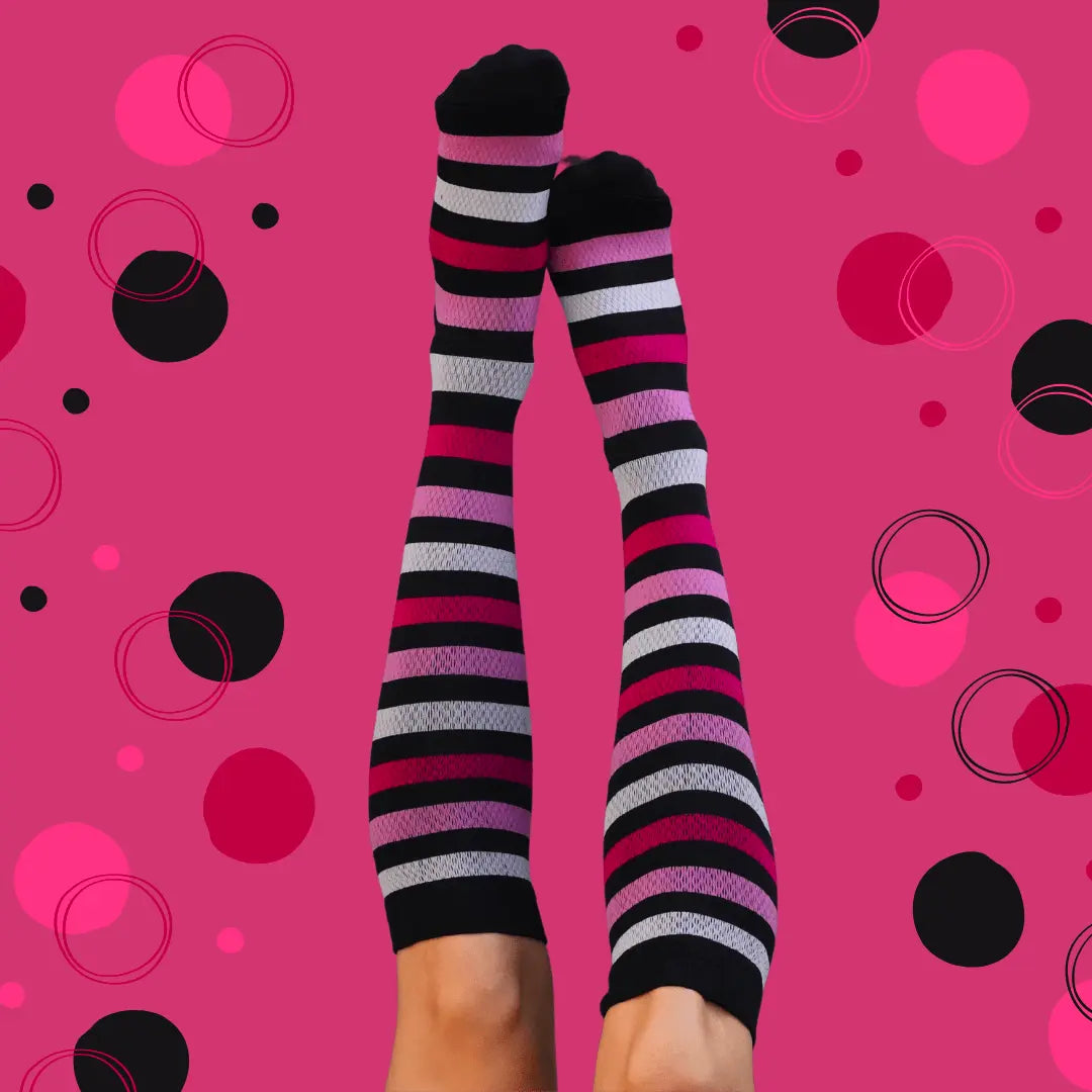 6 Pack Classic Stripes Compression Socks