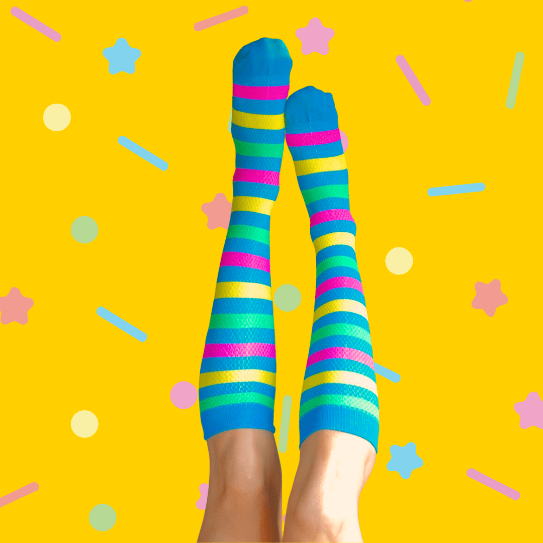 3 Pack Stripes Classic Compression Socks