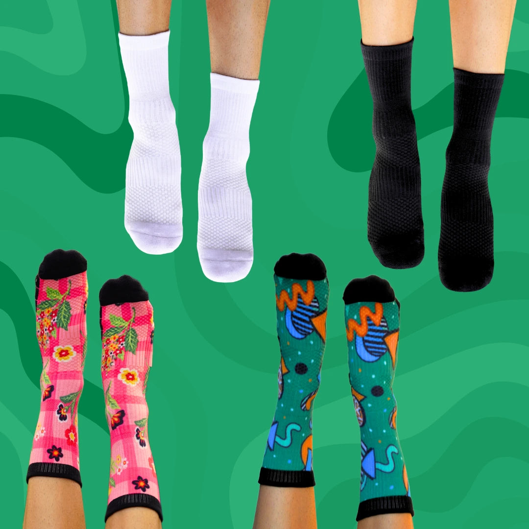 Crew Compression Socks 4 Pack Mix 2 Bamboo