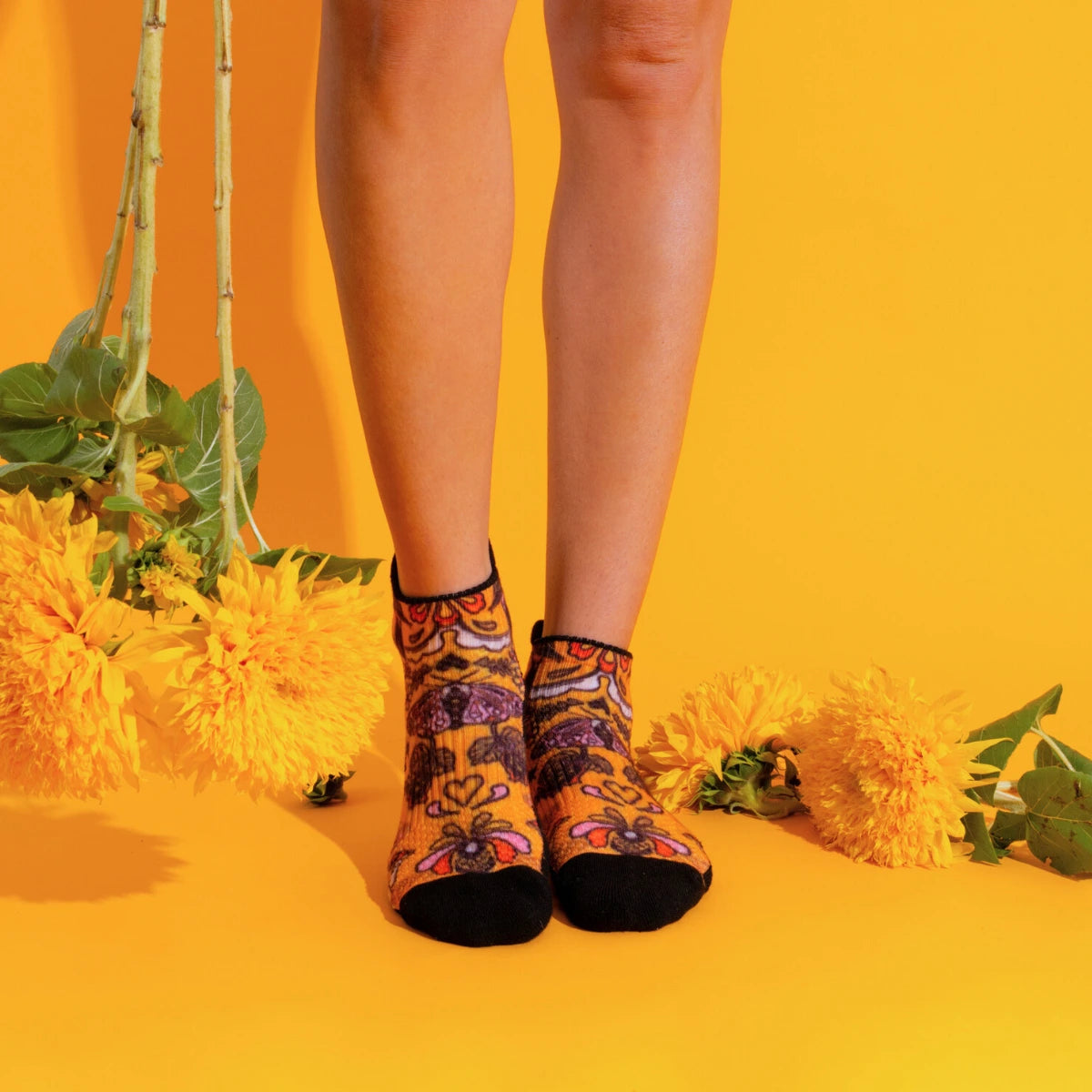 Ankle Compression Socks Folk Story Bamboo