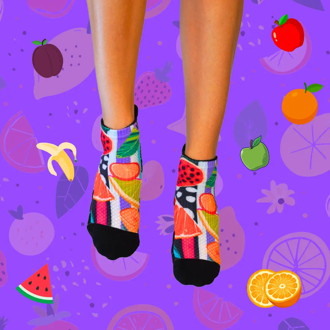 Ankle Compression Socks Fruit Salad Bamboo