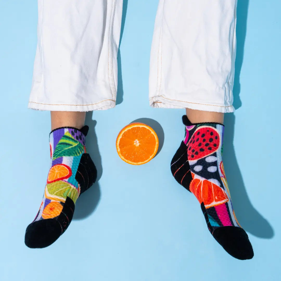 Ankle Compression Socks Fruit Salad Bamboo