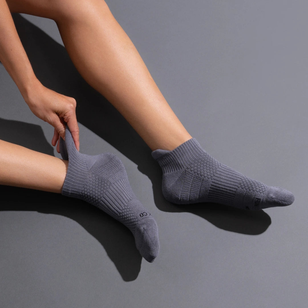 Ankle Compression Socks Grey Bamboo