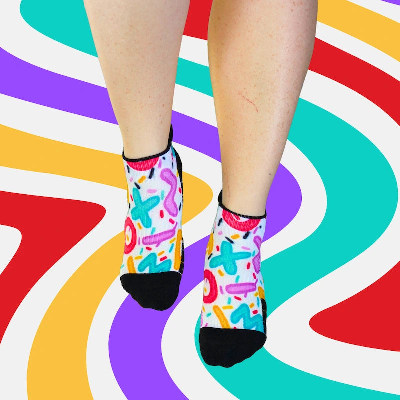 Ankle Compression Socks Retro Bamboo